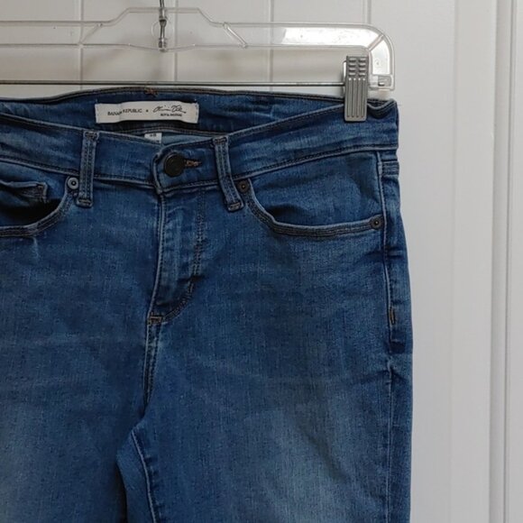 BANANA REPUBLIC Olivia Palermo blue jeans pants with pockets, zipper - Picture 3 of 10